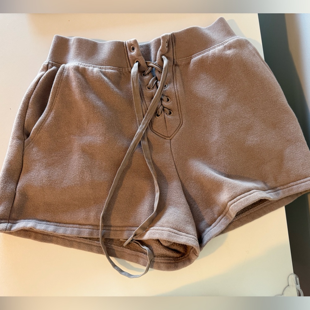 Victoria’s Secret Cotton High-Rise Fleece Lace-Up Shorts - Picture 5 of 9